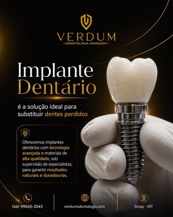 Implante sem corte — Verdum Odontologia